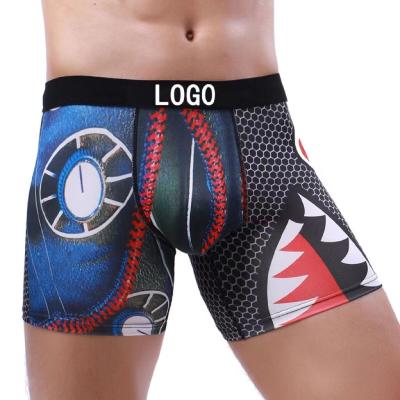 China Wholesale 2022 casual men's underwear digital border fashion printed cotton men's boxer short briefs for sale