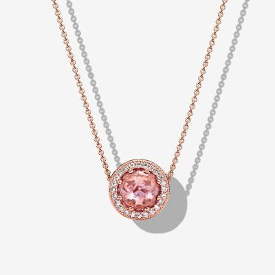 China Wholesale 925 Sterling Silver CLASSIC Necklace For Women CLASSIC Necklace 18K Rose Gold Elegant Style Jewelry for sale