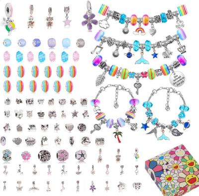 China CLASSIC Girls Bracelet Making Kit 85 Piece Set with Beautiful Beads Jewelry Set for DIY Craft Bracelets Jewelry Gifts for Young Girls for sale