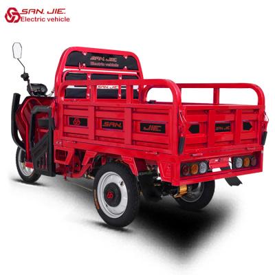 China High Power Electric Cargo Farm Tricycle 60V1200W 160cm Compartment Transport Truck for sale