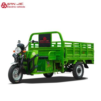 China SANJIE 60V1200W Open Cargo Tricycles High Power Electric Vehicle Charging King Electric Cargo Tricycle for sale