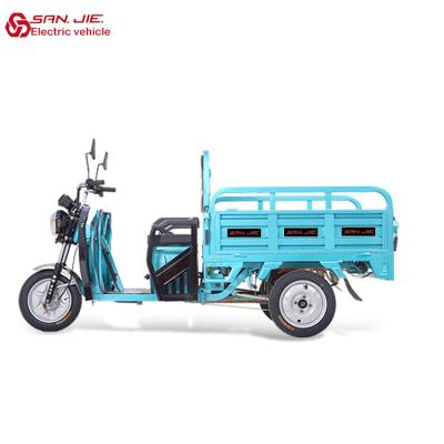 China Electric Cargo Motor Cargo Tricycle For China Adult Electric Factory Powerful Tricycle Motor Farm Use Front 60V LED Blue Light 1000W for sale