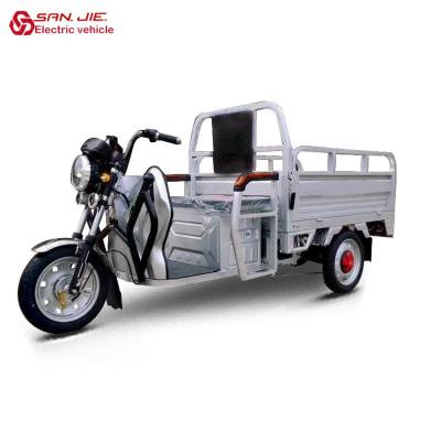 China SANJIE 600W/800W/1000W Cargo Tricycle Electric Bike Adult Electric Tricycles Motorcycle 4 Wheel Electric Bike 60V Open for sale