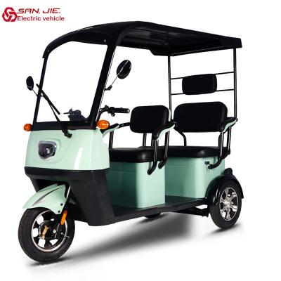 China SANJIE Passenger Passenger Electric Tricycle With Roof For Passenger Bajaj Three Wheel Electric Tricycle 3 Wheeler Tuk Tuk For Passenger for sale