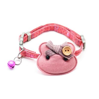 China Universal New Dog Cats Dog Collar Pet Cartoon Bear Control Collar Pull Rope Nylon Cat Dog Collar for sale