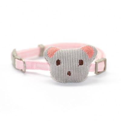 China Cats Pet Collar Cartoon Bear Cotton Filled Simple Pull Rope Collar Dog and Universal Cat Collar for sale