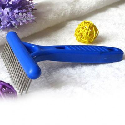 China Dogs Pet Cat and Dog Beauty Products Stainless Steel Hair Removal Comb Double Layer Cleaning Needle Comb for sale