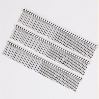 China Stainless Steel Dog Comb Special Straight Dog Comb Dog Open Knot Comb Pet Products for sale