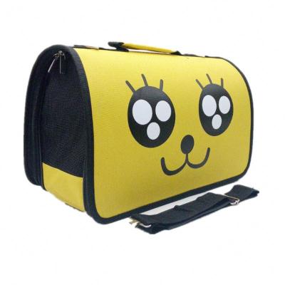 China Breathable Portable Pet Travel Carrier Cartoon Style Pet Cat Dog Outdoor Backpack for sale