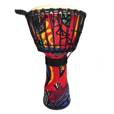 China Wholesale Synthetic Skin Hand Carved Real African Rope Djembe Drum for sale