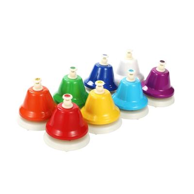 China metal & Plastic Musical Instruments 8 Note Desk Bells Set For Kids for sale