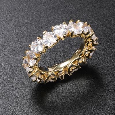 China CLASSIC Fashion Delicate Rhinestone Crystal Women Rings Sterling Silver Gold Pendant Zircon Gemstone Jewelry 925 for sale