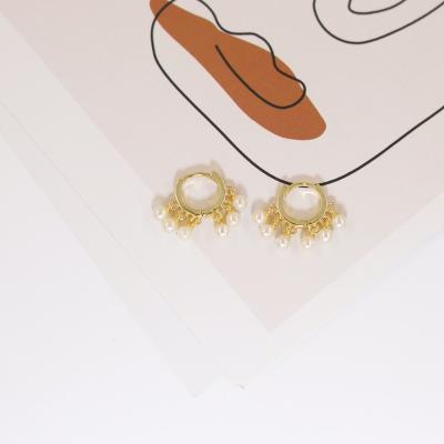 China Fashion Women's Luxury Korean Pearl Seed Pearl Jewelry Maid Earrings Trendy Drop Dangle Women's Earrings for sale