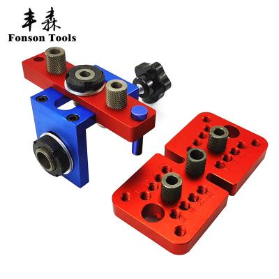 China Precise Scale 3 in 1 Adjustable Jig Pocket Hole Jig Drilling Guide Pinout Marker for Joints Precision Laser Marking Wood Scale for sale