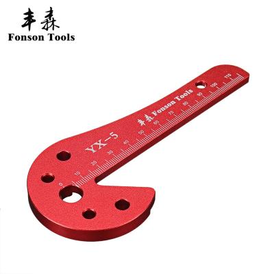 China Accurate Center Scribe Aluminum Alloy Woodworking Scale YX-5 Square Center Scribe Measuring Tool for sale