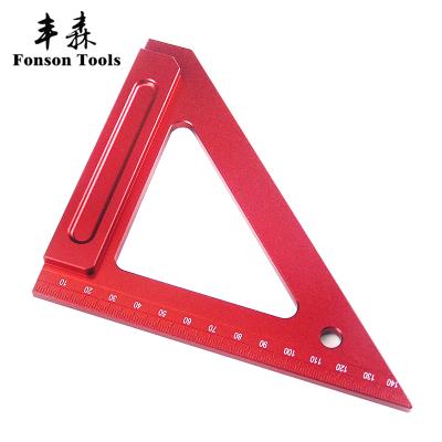 China Precise Scale SJ-1 45/90 Degree Aluminum Alloy Woodworking Triangle Ruler Measuring Scribing Tool for sale