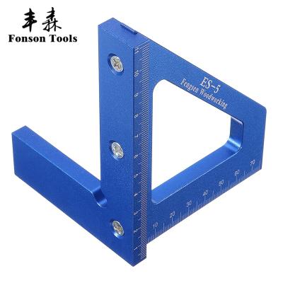 China Best Selling ES-5 Woodworking Angle Marking 45 90 Degree Woodworking Ruler Scribe Woodworking Square Ruler for sale