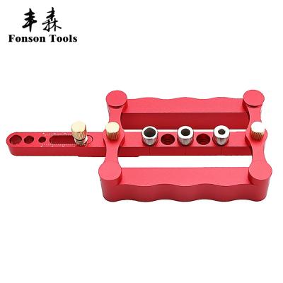 China Precise Scale Adjustable Jig Woodworking Pocket Hole Broaching Jig for Guide Mark Puncher Drilling Tools for sale