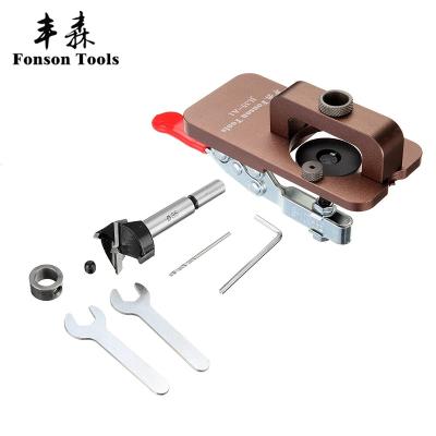 China Drill Hole For Cabinet Door Hinge Insert 35mm Hinge Opener Locator Door Cabinets Woodworking Hole Drill Guide Locator Opening Positioner for sale