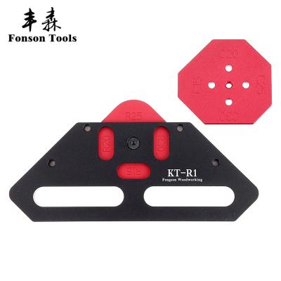 China KT-R1 Radius Quick-Jig Router Table Jig Convenient Corner Half Arc Angle Fillet Marker Jig For Woodworking Balancing Tools for sale