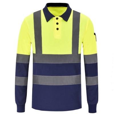 China AYKRM Riding/Traffic Strength Sleeved Long Tops T-shirts Polo LOGO Printing Free Fluorescent Workwear Reflective Dry Vest Safety Workwear for sale