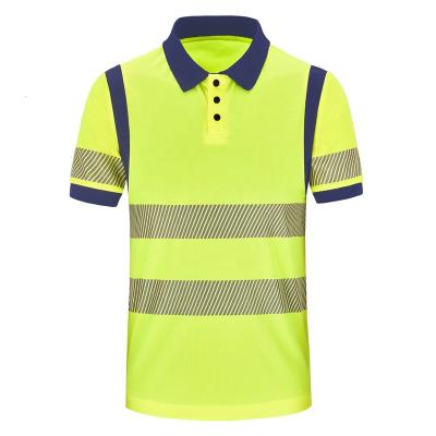 China Summer T-Shirts Safety Reflective Reflective Shirts Breathable Safety Shirt Women AYKRM Visibility Tops Men Fluorescent Workwear for sale