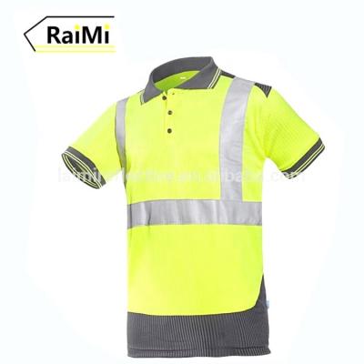 China Traffic Safety Workplace Safety T-shirt Manufacturers China Reflective Uniform Safety Polo Shirt for sale