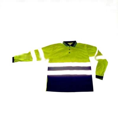 China Road safety. Wholesale Bulk Workplace Safety Used Tone Polo Shirts Long Sleeve Reflective Uniform Shirts Two for sale