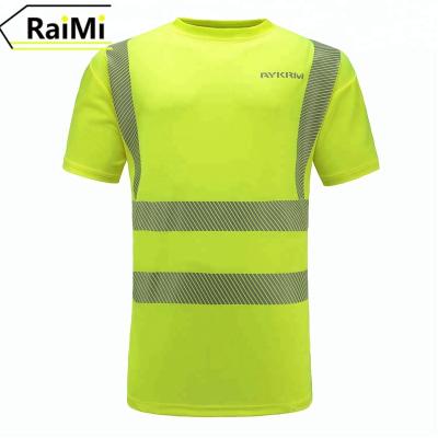 China Road safety. Wholesale High Strength Workplace Security T-Shirt Class 3 Reflective Safety Shirt for sale