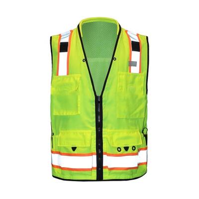 China Road safety. Black Workplace Safety Hi-Force Safety Zippered Reflective Vest Motorcycle for sale