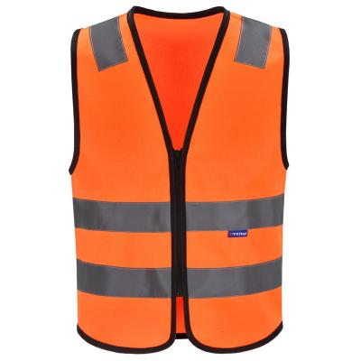 China High Visibility Fluorescent Pink AYKRM Reflective Workwear Safety Hi Viz Reflective Vest With Pockets And Zipper Customized Traffic Logo for sale