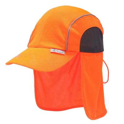 China Traffic Safety Workplace Safety A-SAFETY Hard Hat Orange Reflective Hard Hat for sale