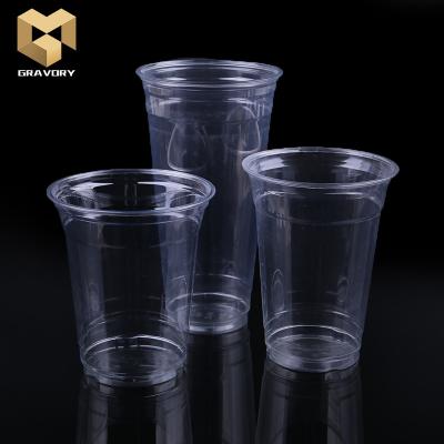 China Plastic Cup Custom Logo Printing Plastic Coffee Cups Wholesale Biodegradable Plastic Cups for sale