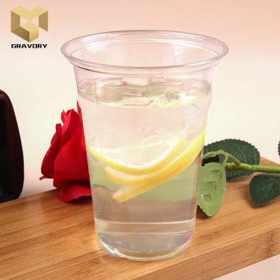 China One Time Use Plastic Cup PET Material Plastic Cups For Drinks Cold Best Price Custom 16oz Plastic Cups for sale