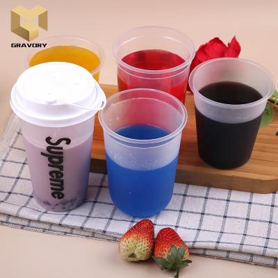 China Printing Single Wall Fashionable Plastic Cold Drink Cup PP Style Plastic Cup For Coffee for sale