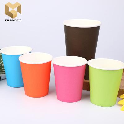 China Disposable Export Printing Porcelain Biodegradable Paper Hot Beverage Cups 8oz Coffee Paper Cups for sale