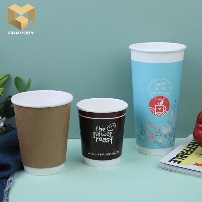 China Hot Disposable Maker Coffee Paper Logo Printed Cups On Sale Double Insulated Paper Cups for sale