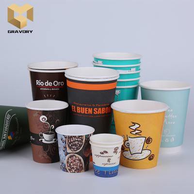 China OEM Biodegradable Custom Logo Grade Paper Milkshake Cup Take Away Paper Cup With Slogan for sale