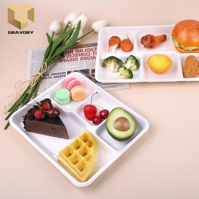 China Professional Disposable Manufacturer Food Packing Lunch Bagasse Rectangle Tray Sugar Cane Bagasse Pulp Dish for sale