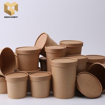 China Recyclable Brand New Product Hot Soup Paper Rolls Biodegradable Soup Cup for sale