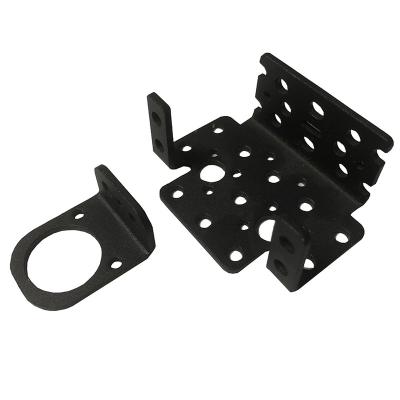 China Spring Steel OEM Custom Sheet Metal Stamped 304 Stainless Steel Base Anodized Aluminum Porous Flat Stamping Clips For Fastening for sale