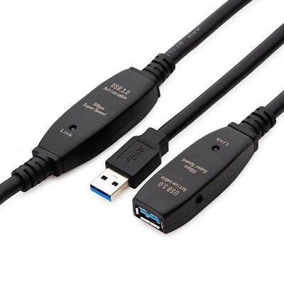 China COMPUTER USB 3.0 Active Extension Cable One Male To One Repeater USB 3.0 Female Active Extension Cable Built In Amplifier 5m 10m 15m 20m 30m for sale