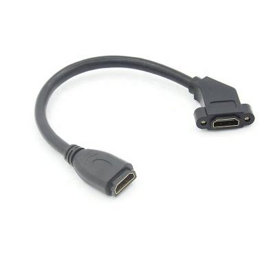 China COMPUTER FARSINCE 45 Degree Angle HDMI 4K Female To Female HDMI M3 Screw Wall Mount Panel Mount 2.0 Cable for sale