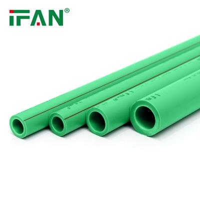 China IFAN High Quality PN25 Green Cold Hot Water Pipe 4m/pc High Pressure Plastic Tube PPR Pipe for sale