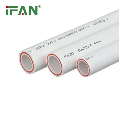 China IFAN Factory Supplier White Fiberglass Composite PPR Pipe PN25 Plumbing PPR Piping for sale