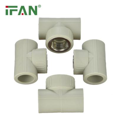 China PPR Fittings for hot water Supply PPR grey color Female TEE for sale