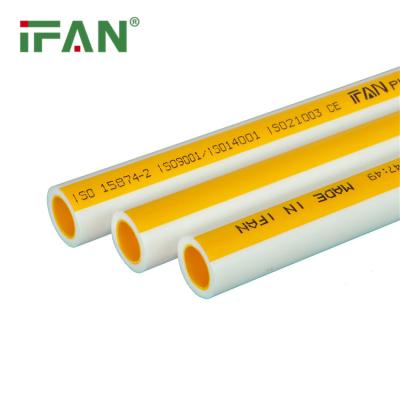 China IFAN Plus Wholesale Yellow White 20-110mm PPR Pipe Water Plastic Tube PPR Pipe PN20 for sale