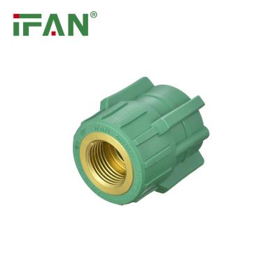 China Green Socket PPR Female Threaded Elbow PPR Fitting Brass Insert Female Threaded PPR Pipe Fitting for sale