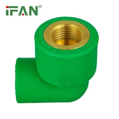 China PPR Pipe Fitting PPR Female Threaded Elbow CW617 Brass material for sale