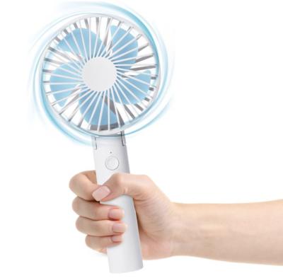 China Hand Fan - Portable Fan - Mini Fan Rechargeable - Small Portable Fan With USB Wireless Desktop Fan - White/Blue zu verkaufen